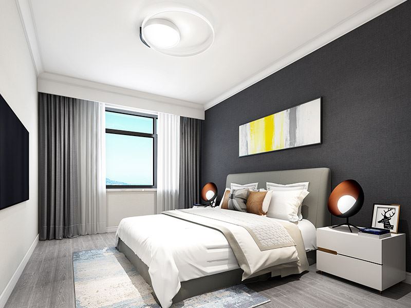 常州市桃園新村現(xiàn)代簡約風(fēng)格二居室裝修案例