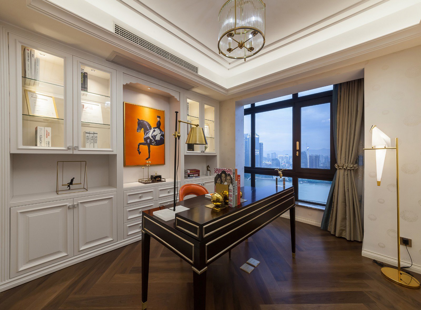 法式風格家裝設計室內(nèi)裝修效果圖-書房 法式風格家裝設計室內(nèi)裝修效果圖-書房