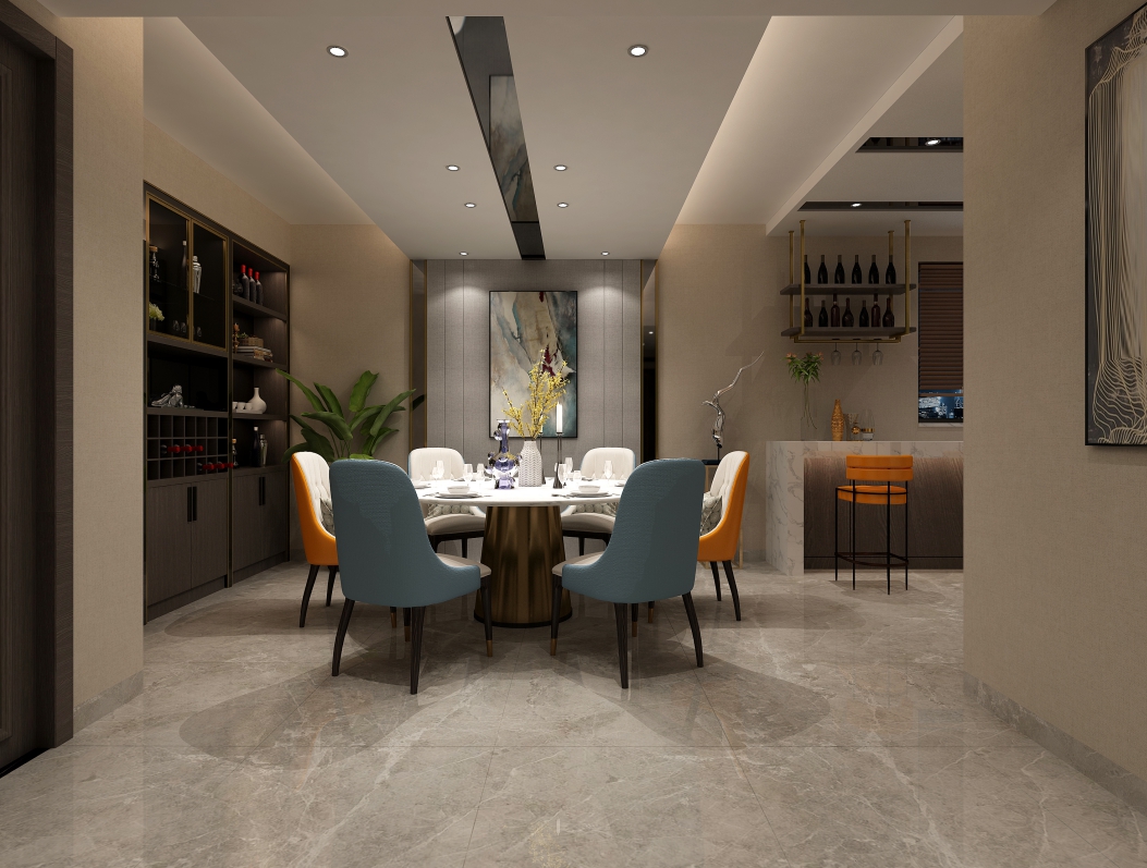 嘉興市春江天越現(xiàn)代風(fēng)格三居室裝修案例