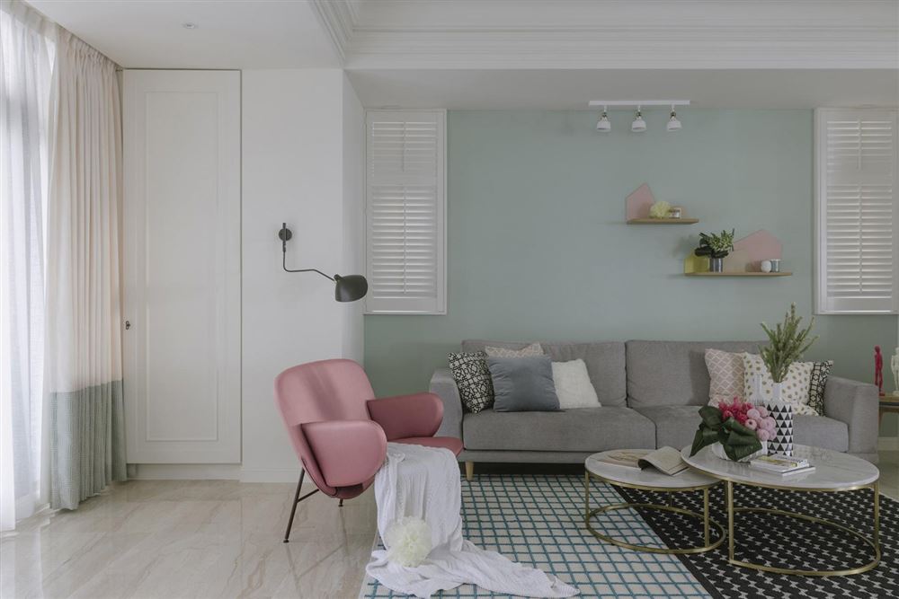 佛山市綠城&middot;桂語(yǔ)蘭庭北歐風(fēng)格三居室裝修案例