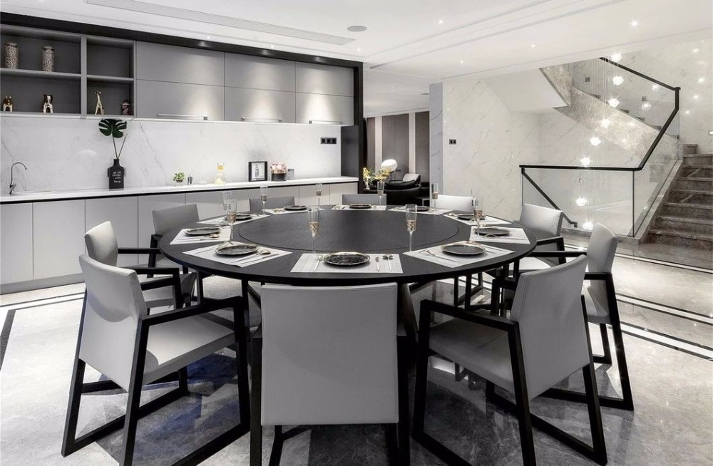 現(xiàn)代簡約高級灰風格室內(nèi)設(shè)計家裝案例-餐廳 現(xiàn)代簡約高級灰風格室內(nèi)設(shè)計家裝案例-餐廳