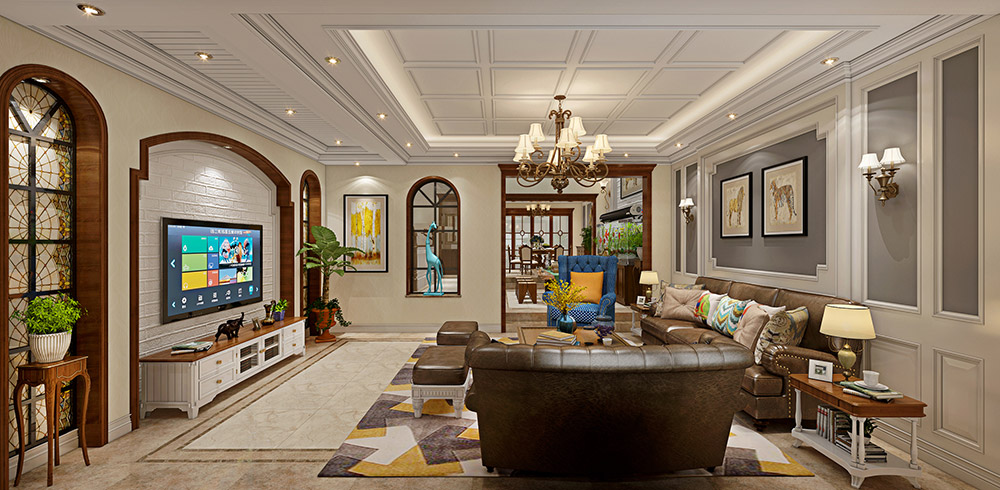 包頭小白河別墅320平米簡美風(fēng)格裝修案例-客廳 包頭小白河別墅320平米簡美風(fēng)格裝修案例-客廳