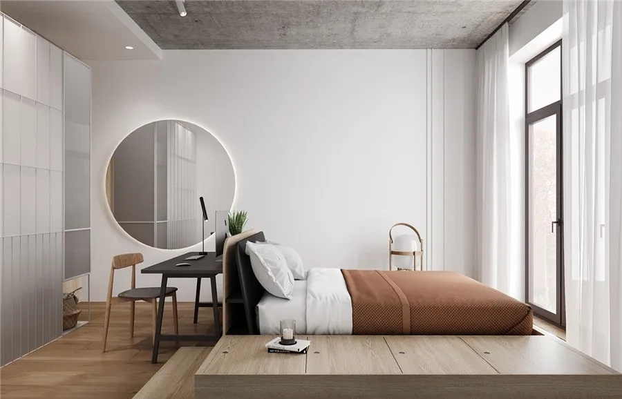 現(xiàn)代原木風格家裝設計室內裝修效果圖-臥室 現(xiàn)代原木風格家裝設計室內裝修效果圖-臥室