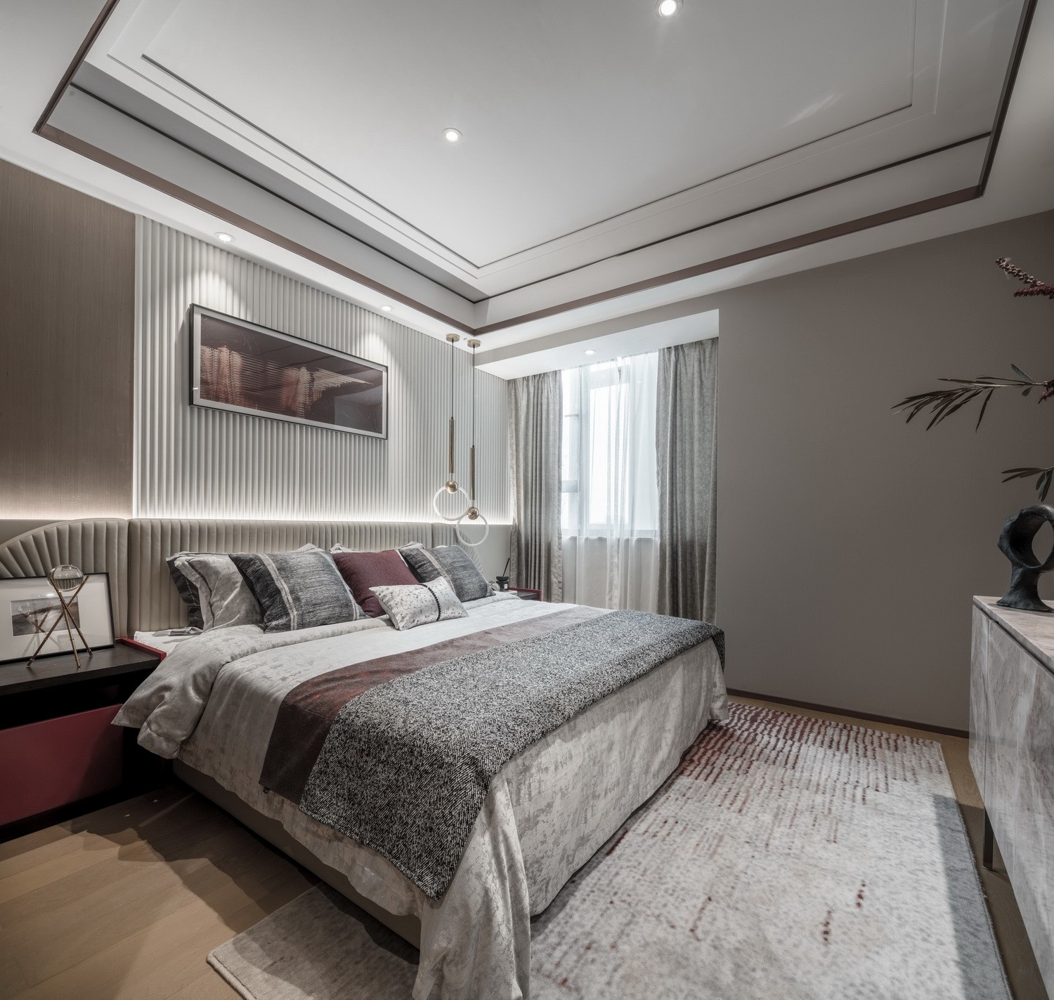 現(xiàn)代新中式風(fēng)格室內(nèi)設(shè)計家裝案例-主臥 現(xiàn)代新中式風(fēng)格室內(nèi)設(shè)計家裝案例-主臥