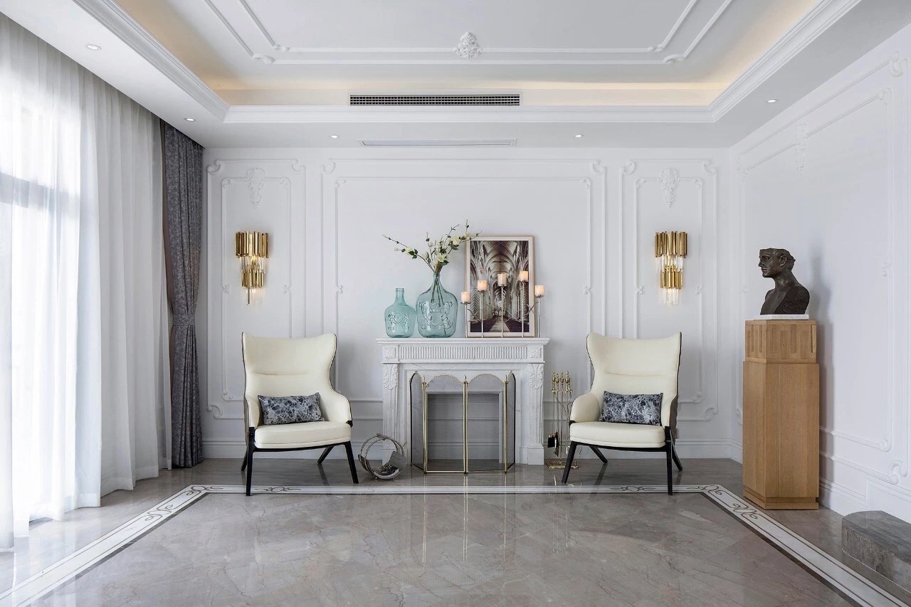 法式輕奢風(fēng)格家裝設(shè)計室內(nèi)裝修效果圖-會客廳 法式輕奢風(fēng)格家裝設(shè)計室內(nèi)裝修效果圖-會客廳