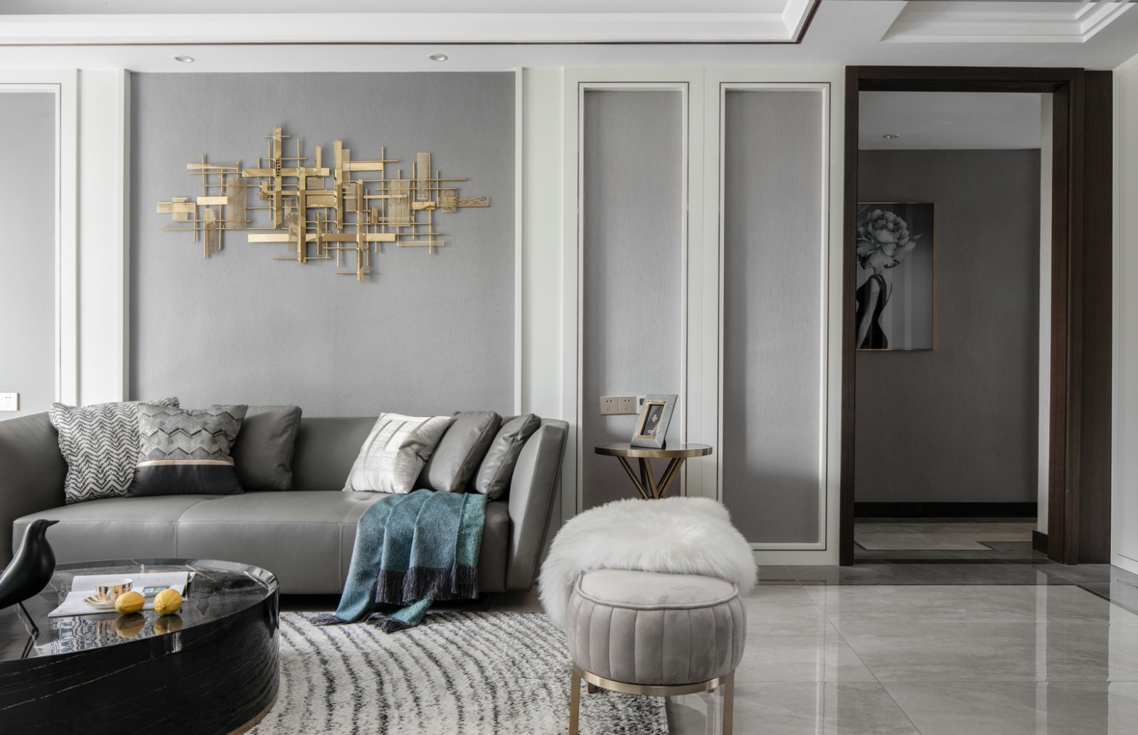 現(xiàn)代歐式風格家裝設計室內裝修效果圖-客廳 現(xiàn)代歐式風格家裝設計室內裝修效果圖-客廳