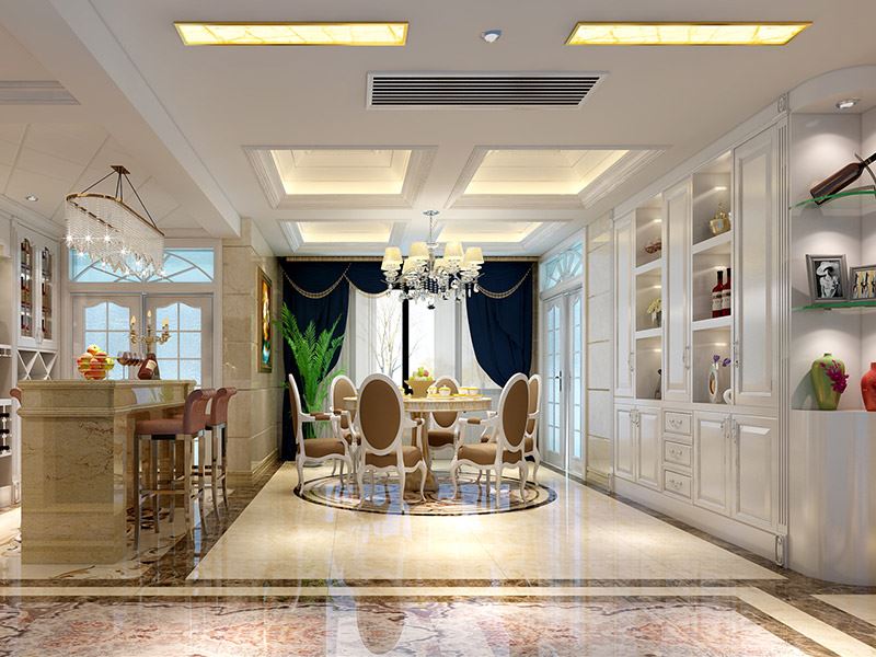 佛山市越秀閱湖臺(tái)歐式風(fēng)格四居室裝修案例