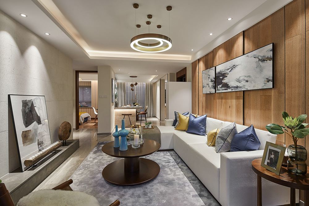 南寧市萊茵湖畔輕奢風(fēng)格三居室裝修案例