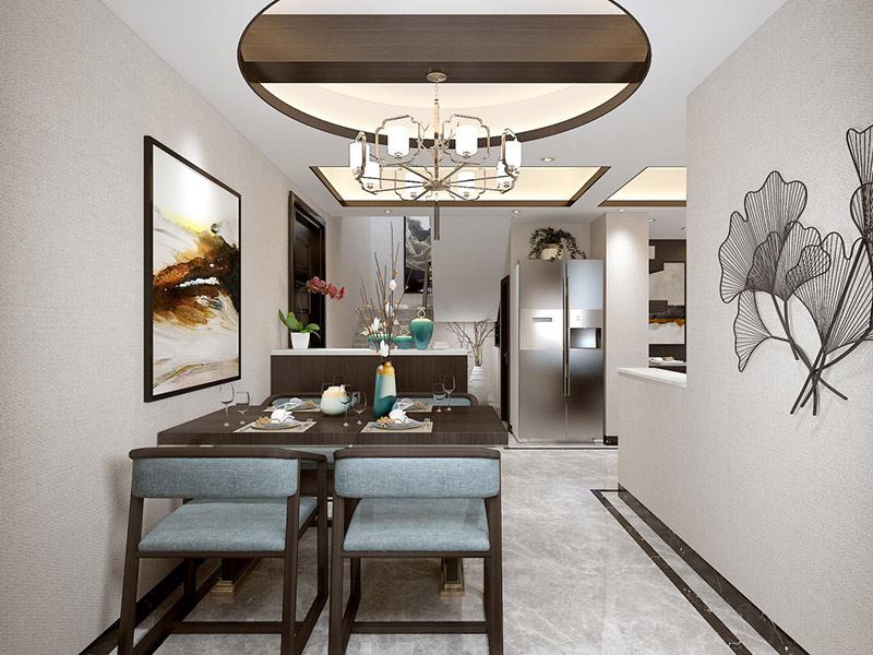 昭通市人民花園新中式風(fēng)格復(fù)式裝修案例