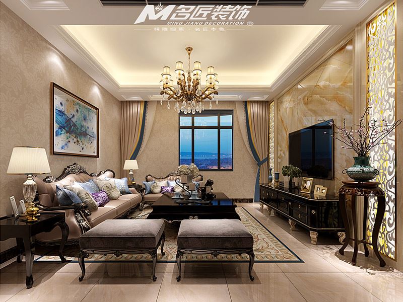 揭陽市寶豐花園輕奢風(fēng)格平層裝修案例