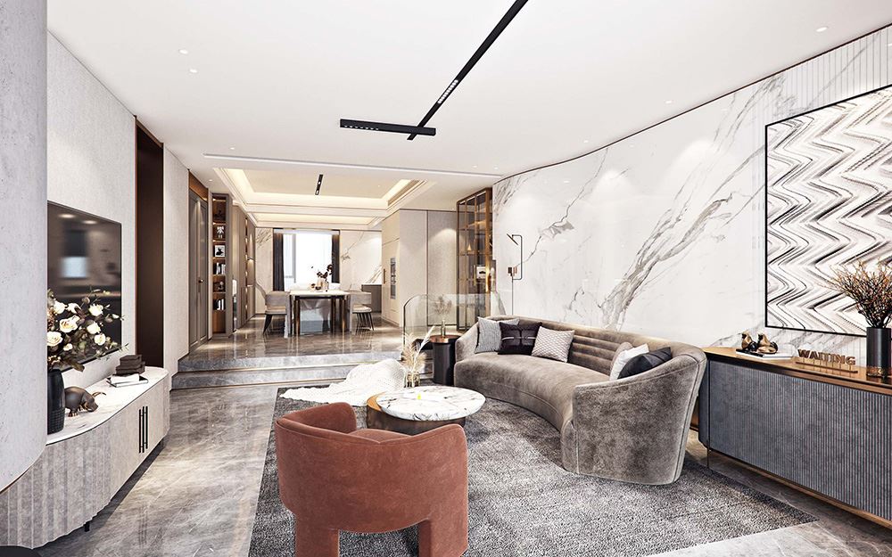 佛山市旭輝雅居樂清樾現(xiàn)代簡(jiǎn)約風(fēng)格三居室裝修案例