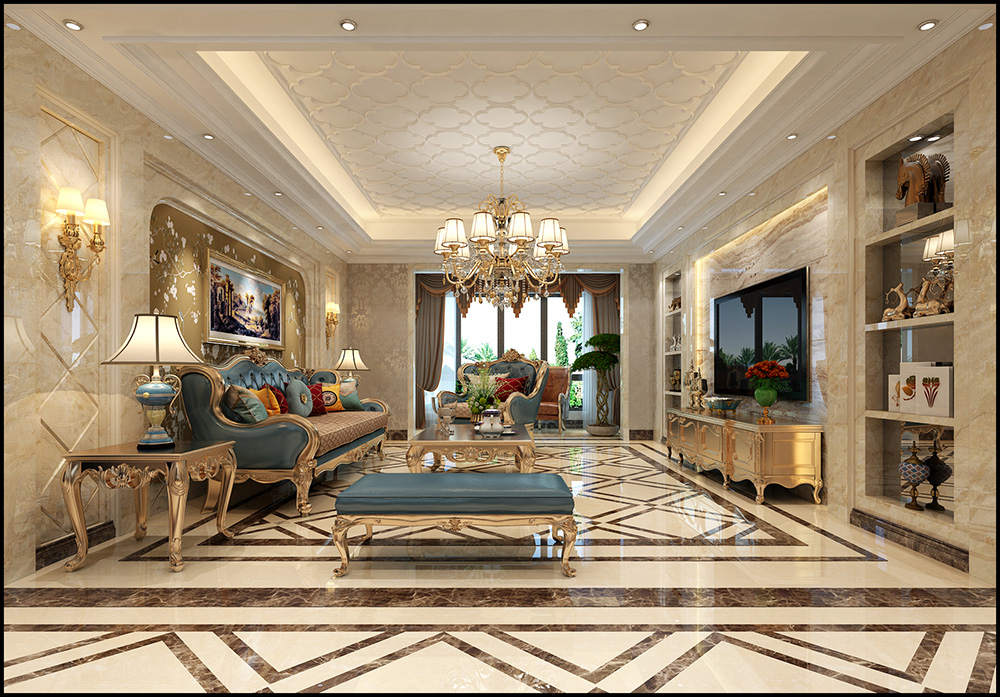 裝修公司歐式古典風(fēng)格室內(nèi)裝修效果圖-客廳 裝修公司歐式古典風(fēng)格室內(nèi)裝修效果圖-客廳