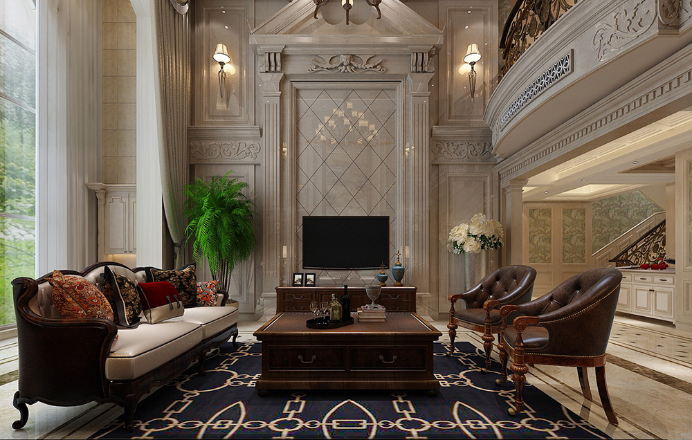 歐式風(fēng)格別墅裝修設(shè)計(jì)效果圖-美的御海東郡別墅460平米-別墅背景墻裝修設(shè)計(jì) 歐式風(fēng)格別墅裝修設(shè)計(jì)效果圖-美的御海東郡別墅460平米-別墅背景墻裝修設(shè)計(jì)