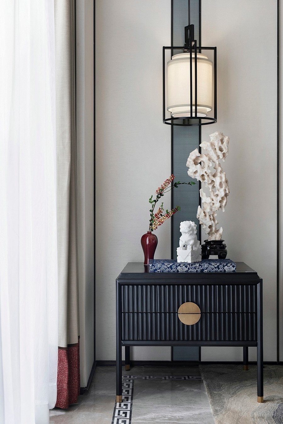 新中式風(fēng)格室內(nèi)設(shè)計家裝案例-客廳邊柜 新中式風(fēng)格室內(nèi)設(shè)計家裝案例-客廳邊柜