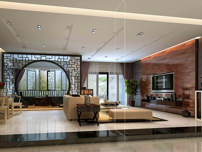 佛山市招商樾園新中式風(fēng)格別墅裝修案例