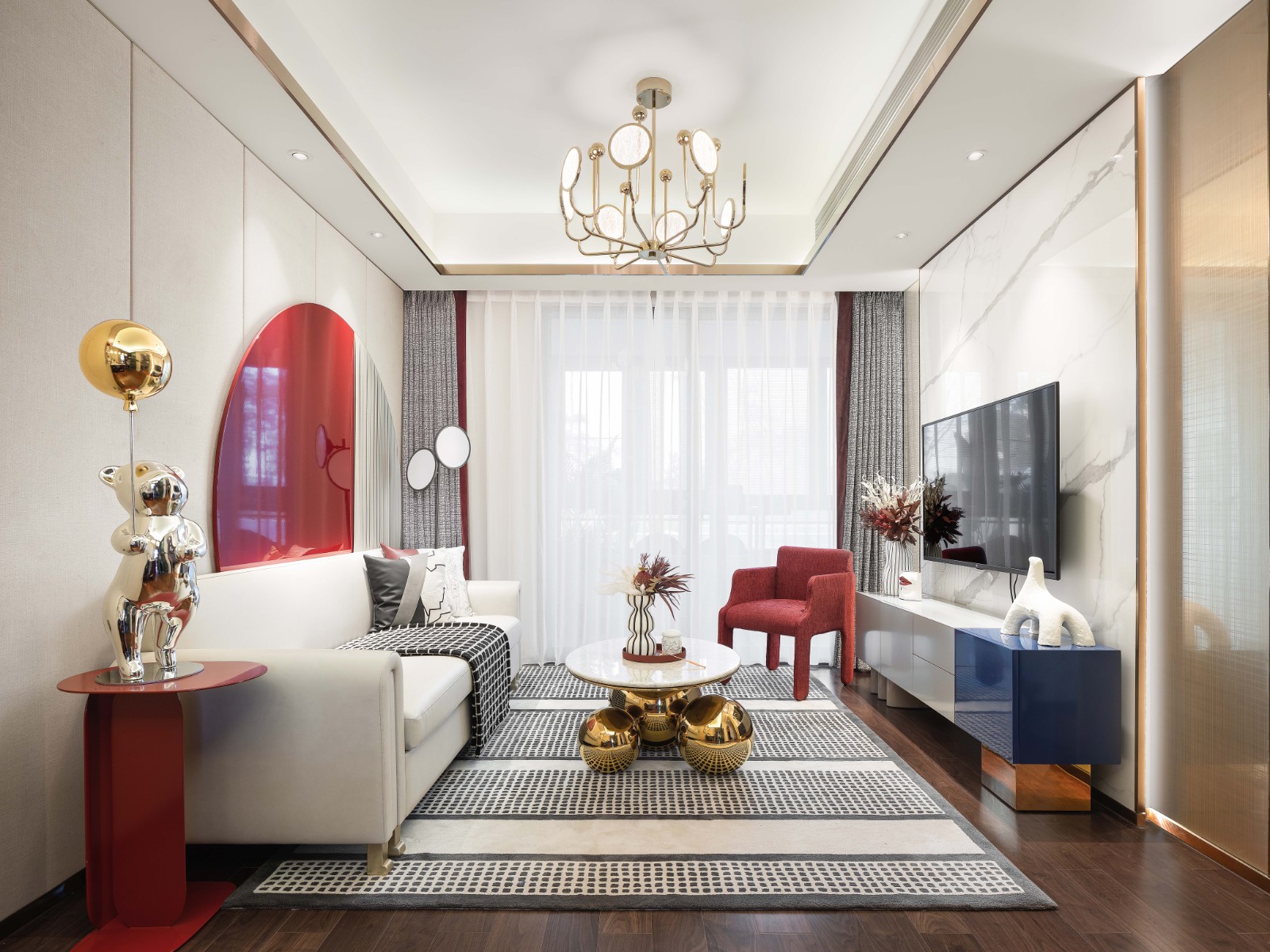 現(xiàn)代輕奢風(fēng)格室內(nèi)設(shè)計(jì)家裝案例-客廳 現(xiàn)代輕奢風(fēng)格室內(nèi)設(shè)計(jì)家裝案例-客廳