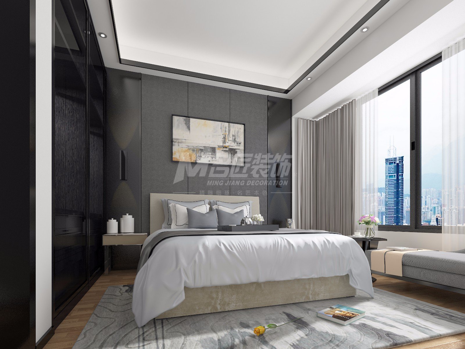 茂名市碧水灣現(xiàn)代簡約風(fēng)格四居室裝修案例