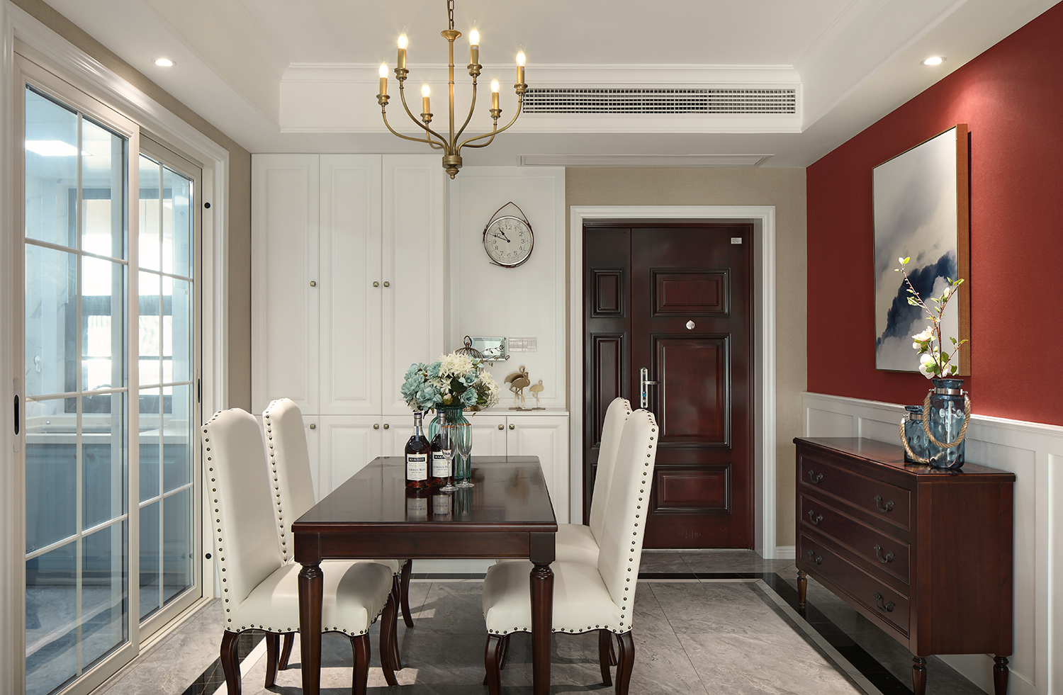 佛山裝修公司美式風格室內(nèi)裝修效果圖-餐廳 佛山裝修公司美式風格室內(nèi)裝修效果圖-餐廳