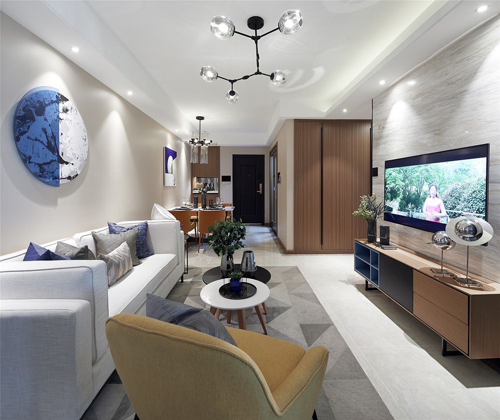 現(xiàn)代前衛(wèi)風(fēng)格室內(nèi)裝修效果圖-恒大綠洲三居98平米-客廳 現(xiàn)代前衛(wèi)風(fēng)格室內(nèi)裝修效果圖-恒大綠洲三居98平米-客廳