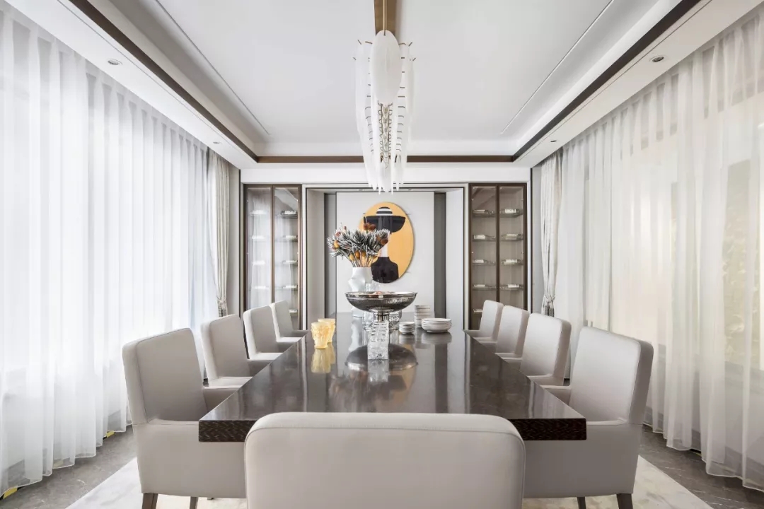 佛山裝修公司現(xiàn)代簡奢風格別墅裝修效果圖-餐廳 佛山裝修公司現(xiàn)代簡奢風格別墅裝修效果圖-餐廳