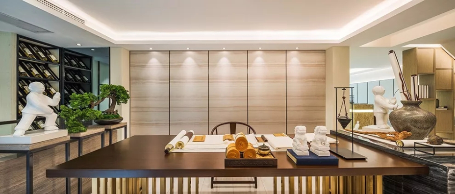 新中式風(fēng)格別墅家裝案例效果圖-書(shū)房 新中式風(fēng)格別墅家裝案例效果圖-書(shū)房