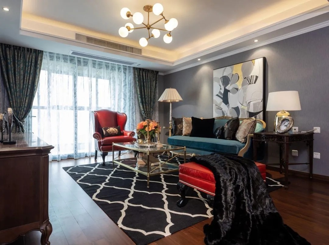 裝修案例美式風格室內(nèi)裝修效果圖-客廳 裝修案例美式風格室內(nèi)裝修效果圖-客廳