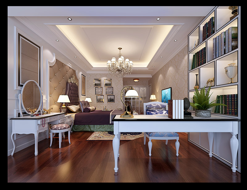 歐式風(fēng)格室內(nèi)裝修設(shè)計效果圖-東湖洲花園四居160平米-室內(nèi)裝修設(shè)計主臥 歐式風(fēng)格室內(nèi)裝修設(shè)計效果圖-東湖洲花園四居160平米-室內(nèi)裝修設(shè)計主臥