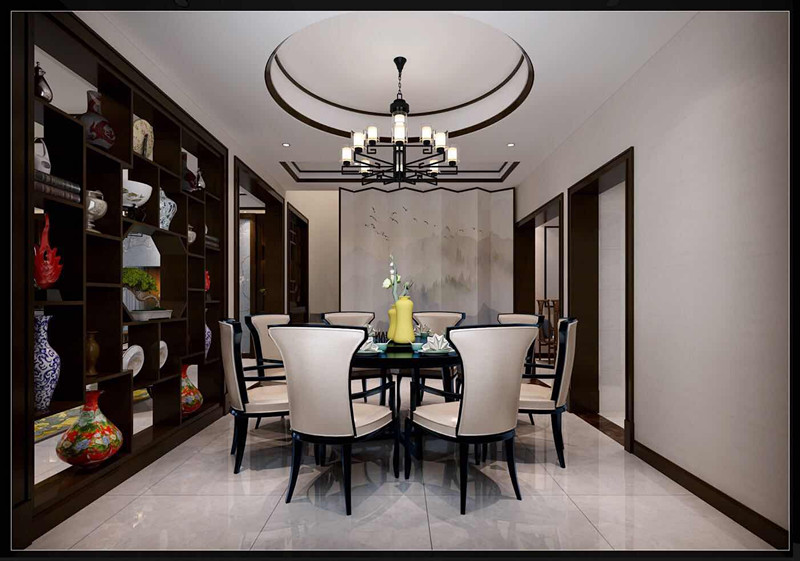 合肥市萬科未來之光新中式風(fēng)格別墅裝修案例