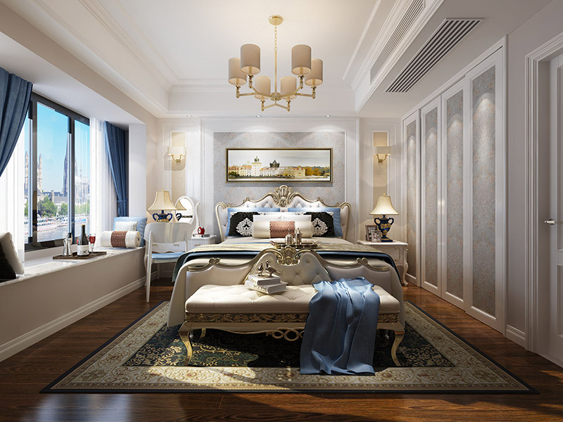 現(xiàn)代前衛(wèi)風格室內(nèi)裝修效果圖-美的明湖三居122平米-臥室 現(xiàn)代前衛(wèi)風格室內(nèi)裝修效果圖-美的明湖三居122平米-臥室