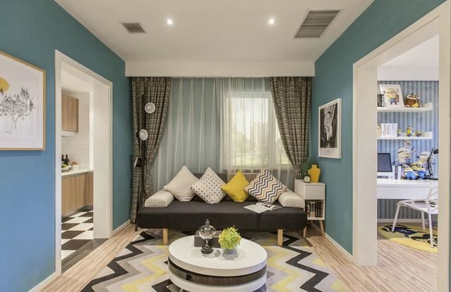 佛山市融創(chuàng)半島壹號(hào)北歐風(fēng)格四居室裝修案例