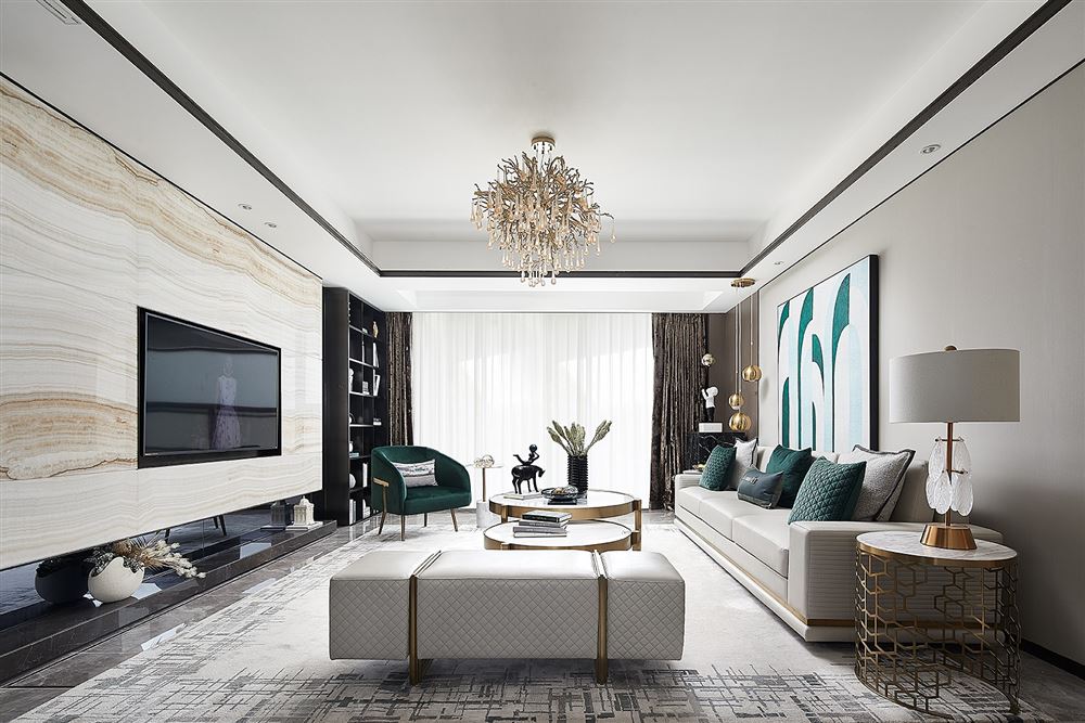 自貢市古鹽新村現(xiàn)代簡約風格四居室裝修案例