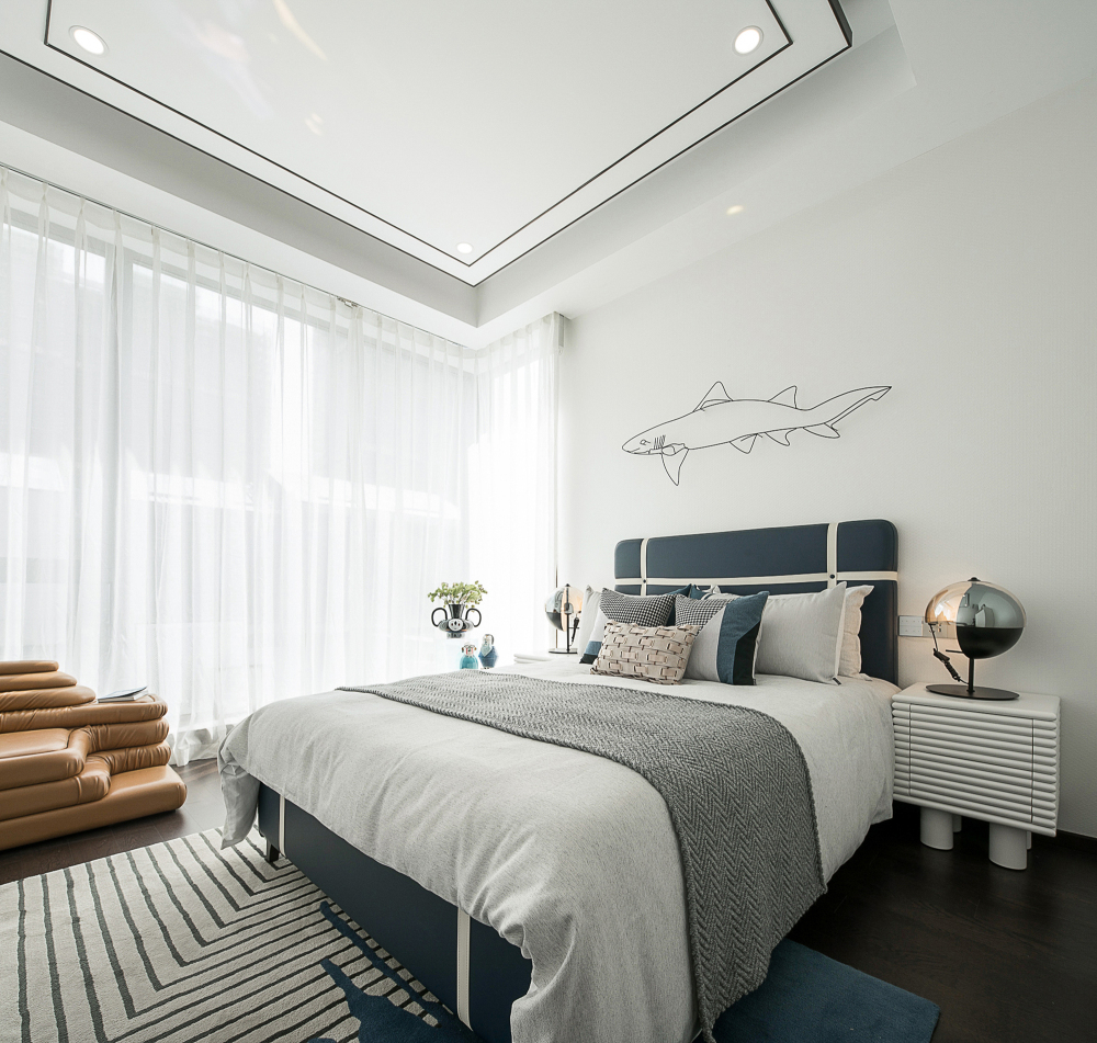 新中式風(fēng)格室內(nèi)家裝案例效果圖-次臥 新中式風(fēng)格室內(nèi)家裝案例效果圖-次臥