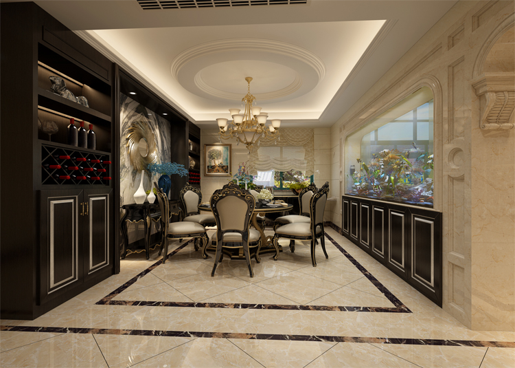 簡(jiǎn)約歐式風(fēng)格別墅裝修設(shè)計(jì)效果圖-雅寶名門世家別墅360平米-別墅餐廳裝修設(shè)計(jì) 簡(jiǎn)約歐式風(fēng)格別墅裝修設(shè)計(jì)效果圖-雅寶名門世家別墅360平米-別墅餐廳裝修設(shè)計(jì)