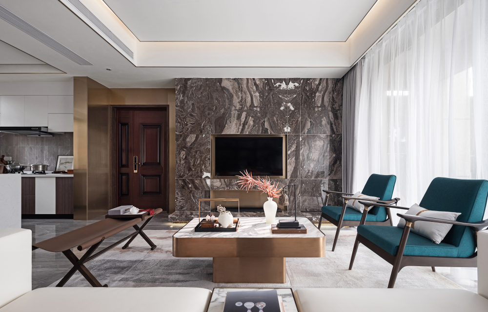 新中式混搭風(fēng)格室內(nèi)設(shè)計家裝案例-客廳 新中式混搭風(fēng)格室內(nèi)設(shè)計家裝案例-客廳