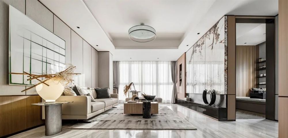 佛山市融創(chuàng)半島壹號(hào)現(xiàn)代簡(jiǎn)約風(fēng)格三居室裝修案例