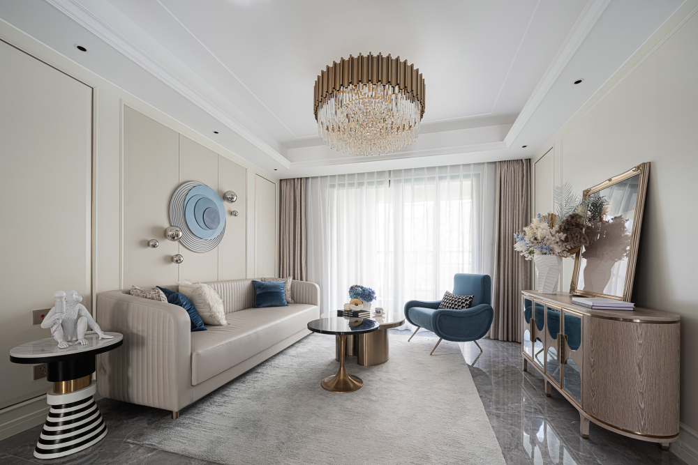 現(xiàn)代輕奢風(fēng)格室內(nèi)設(shè)計(jì)家裝案例-客廳 現(xiàn)代輕奢風(fēng)格室內(nèi)設(shè)計(jì)家裝案例-客廳