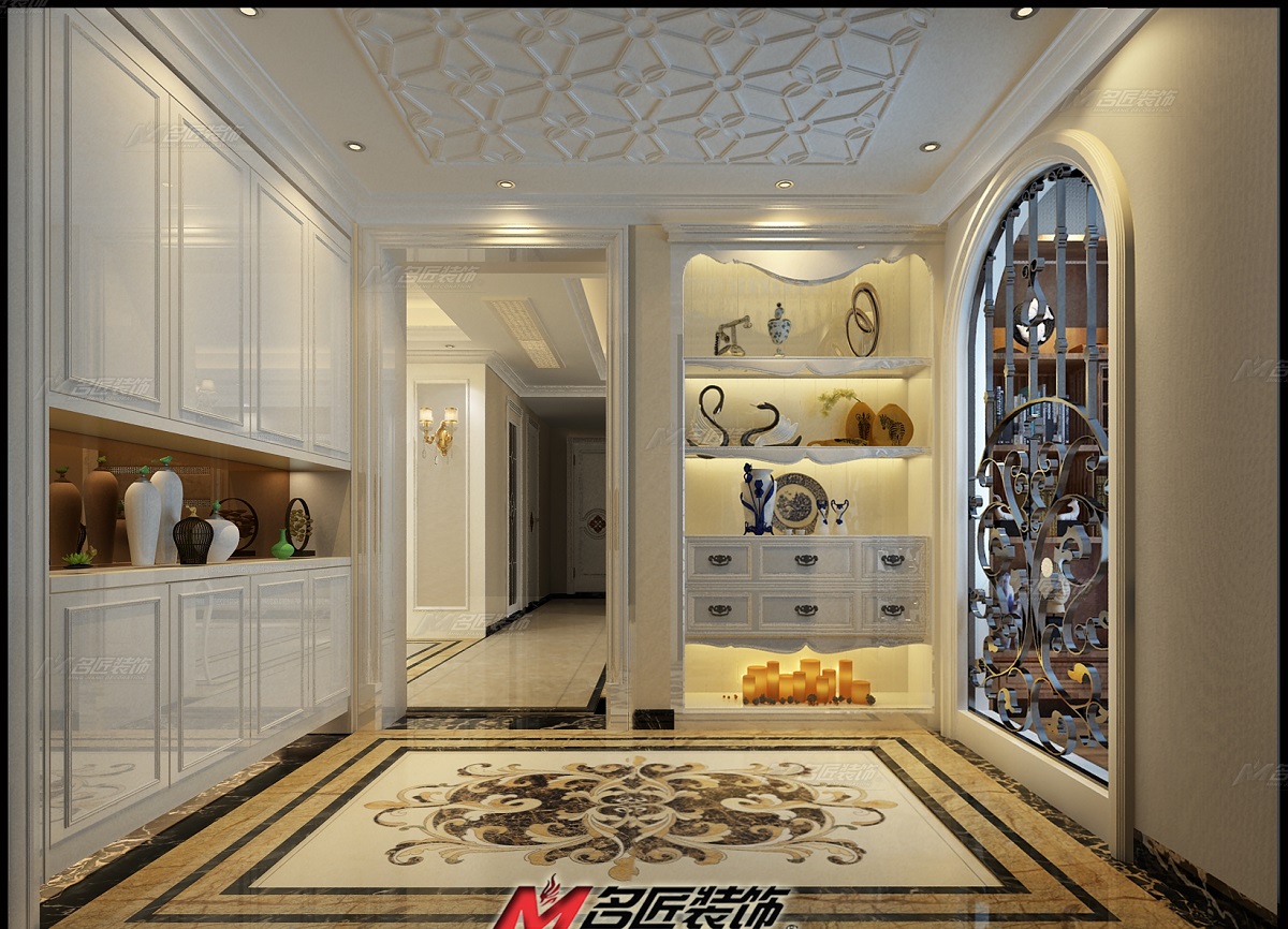 簡歐風(fēng)格室內(nèi)裝修設(shè)計(jì)效果圖-碧桂園嶺南盛世四居180平米-室內(nèi)裝修設(shè)計(jì)玄關(guān) 簡歐風(fēng)格室內(nèi)裝修設(shè)計(jì)效果圖-碧桂園嶺南盛世四居180平米-室內(nèi)裝修設(shè)計(jì)玄關(guān)