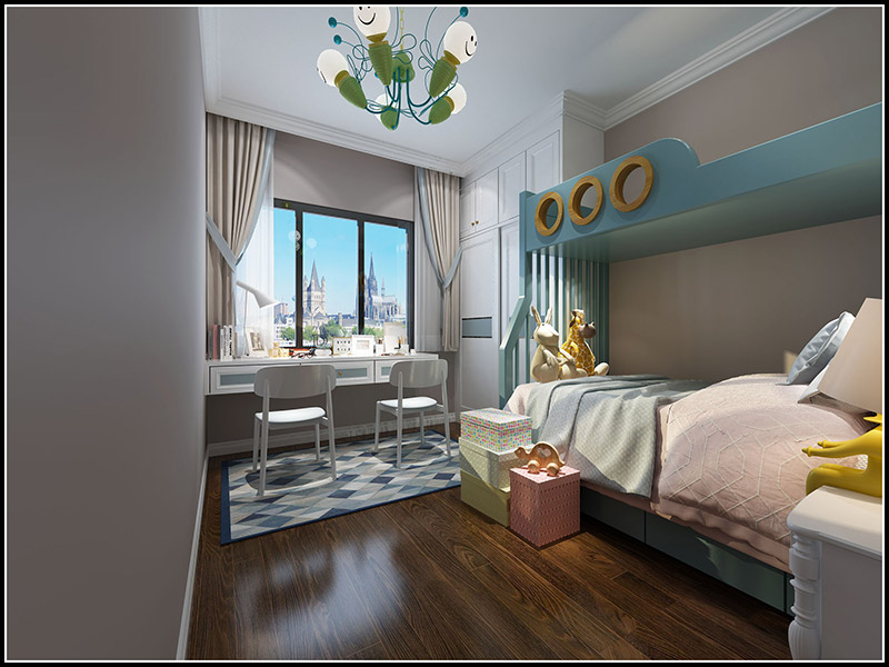 現(xiàn)代前衛(wèi)風格室內(nèi)裝修效果圖-美的明湖三居122平米-兒童房 現(xiàn)代前衛(wèi)風格室內(nèi)裝修效果圖-美的明湖三居122平米-兒童房