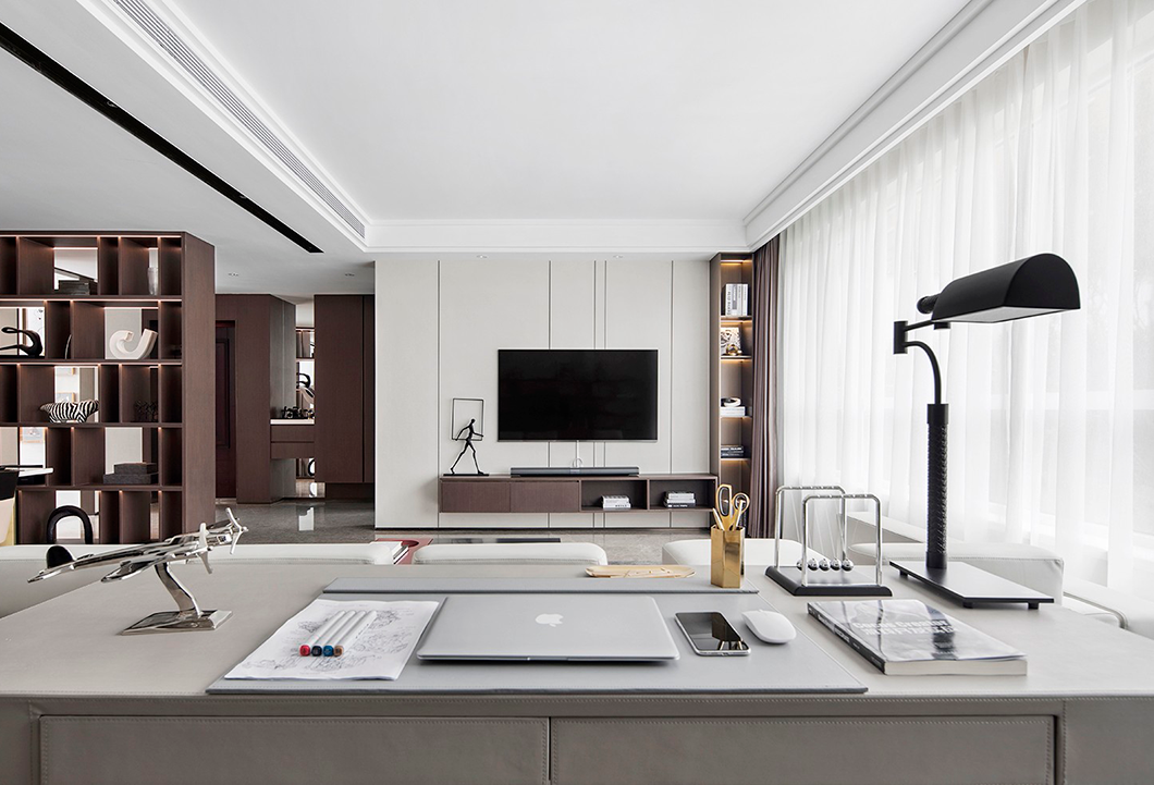 現(xiàn)代輕奢風(fēng)格室內(nèi)設(shè)計家裝案例-客廳工作區(qū) 現(xiàn)代輕奢風(fēng)格室內(nèi)設(shè)計家裝案例-客廳工作區(qū)