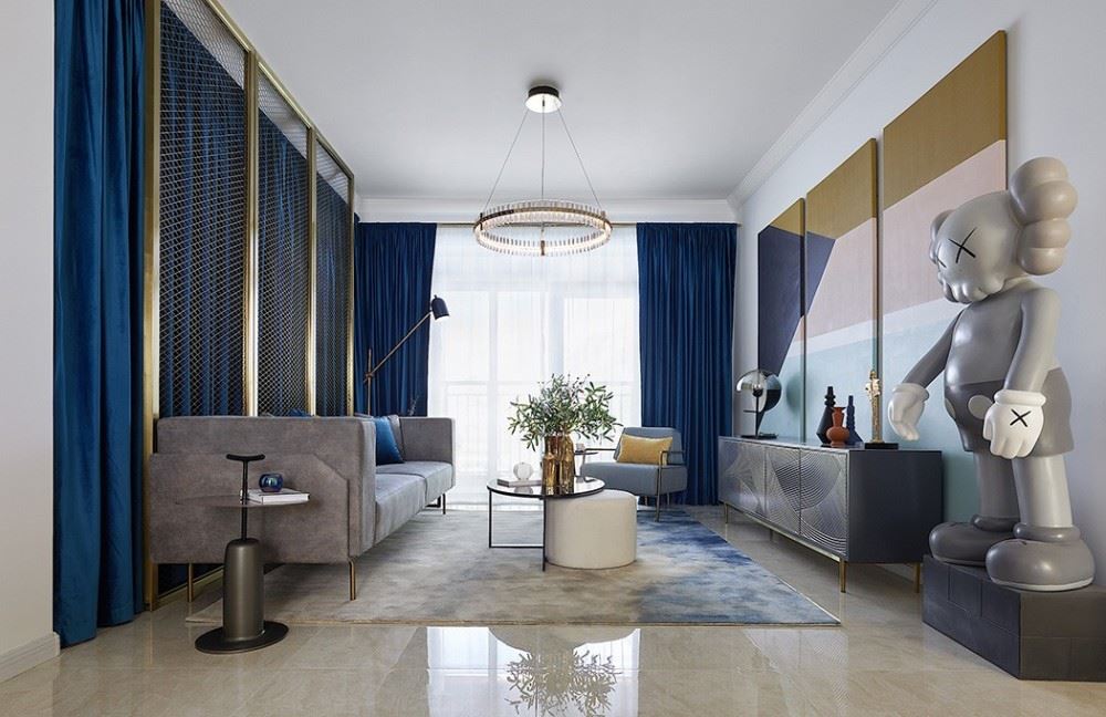 佛山市君御海城輕奢風(fēng)格三居室裝修案例