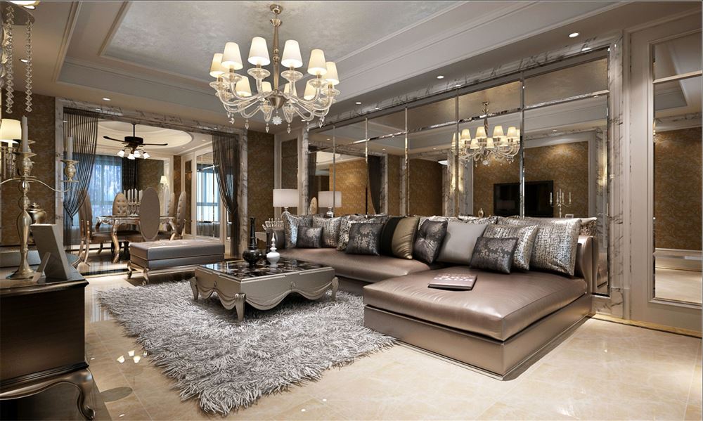 廣州市華發(fā)中央公園歐式風(fēng)格四居室裝修案例