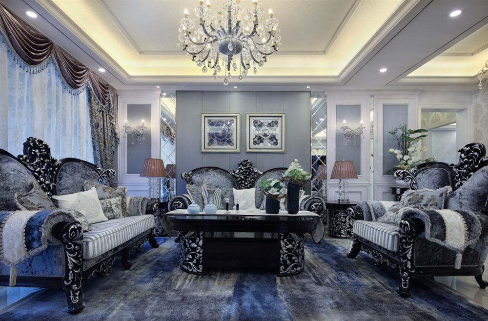 汕頭市譽(yù)海岸雅園輕奢風(fēng)格三居室裝修案例