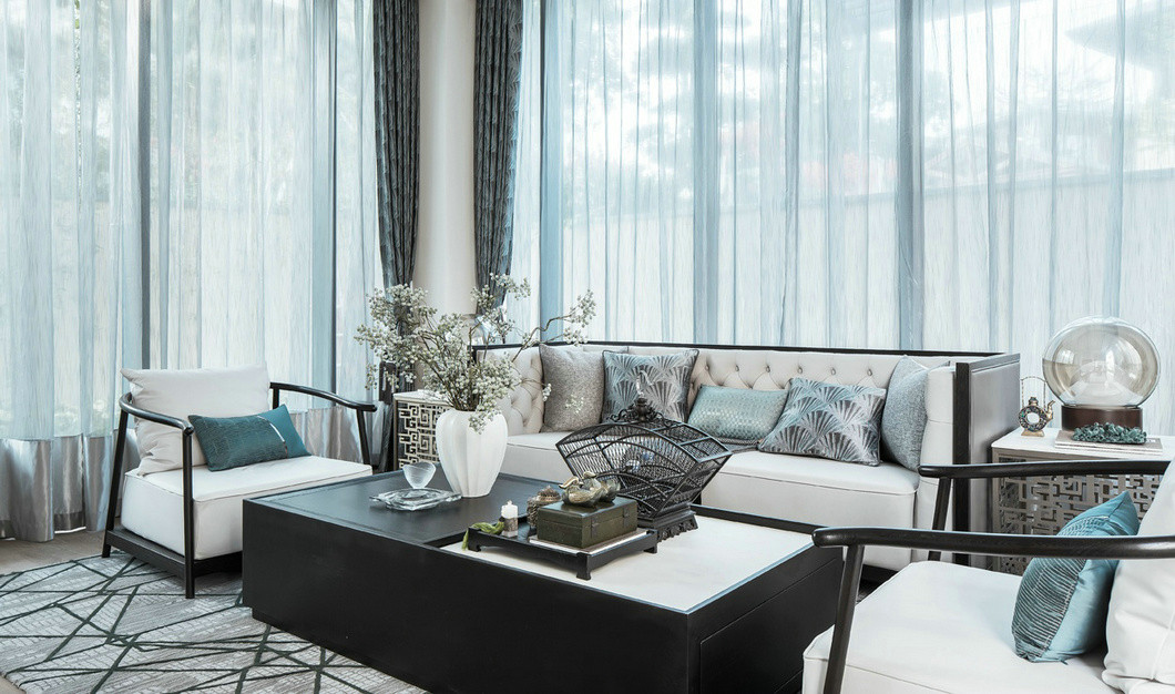 佛山市金科城新中式風(fēng)格四居室裝修案例