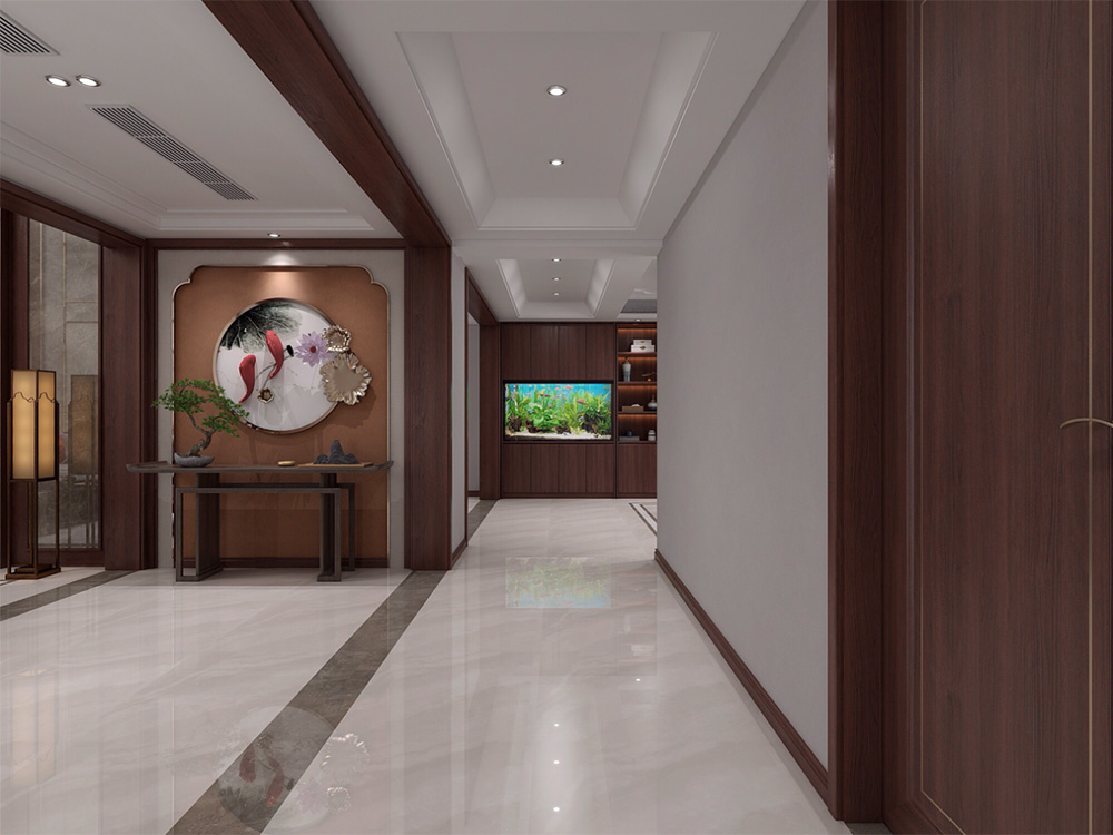 新中式別墅大宅裝修設計-玄關 新中式別墅大宅裝修設計-玄關
