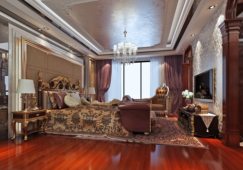 嘉興市嘉業(yè)陽光城歐式風格復式裝修案例