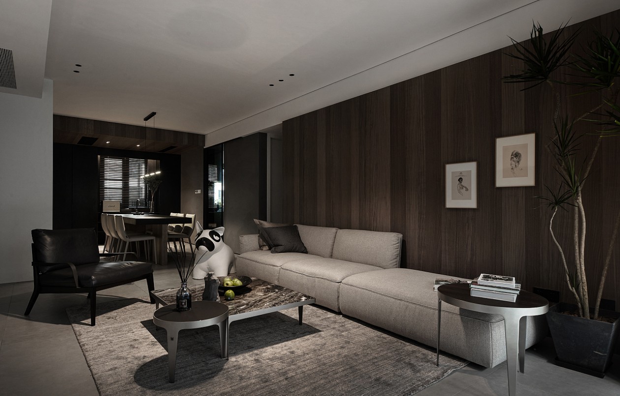 現(xiàn)代簡約風格室內家裝案例效果圖-客餐廳 現(xiàn)代簡約風格室內家裝案例效果圖-客餐廳