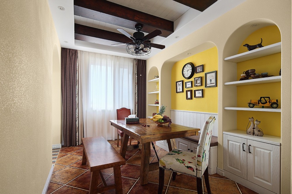 美式田園風格室內家裝案例效果圖-餐廳 美式田園風格室內家裝案例效果圖-餐廳