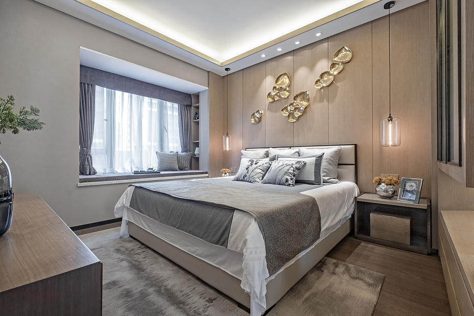 輕奢簡(jiǎn)約風(fēng)格室內(nèi)家裝案例效果圖-主臥 輕奢簡(jiǎn)約風(fēng)格室內(nèi)家裝案例效果圖-主臥