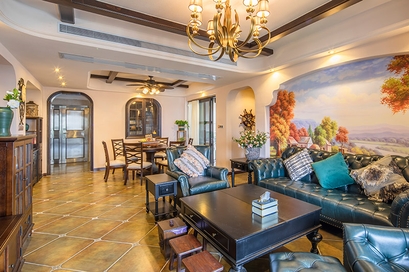 保利壹號公館美式室內(nèi)設計三居125平米風格裝修案例-客餐廳 保利壹號公館美式室內(nèi)設計三居125平米風格裝修案例-客餐廳