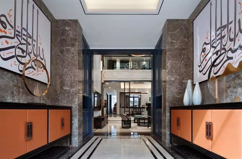 佛山市新希望悅瓏灣新中式風格別墅裝修案例